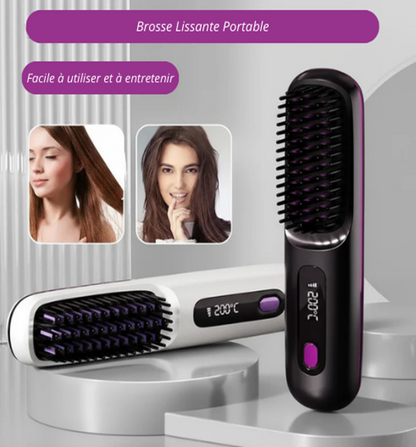 LisseGo™ Pro Brosse Lisseur ionique Portable